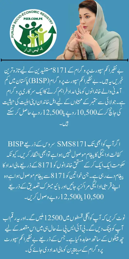 BISP Kafaalat November to December Payment Chart: How to Receive 10500 or 13500?