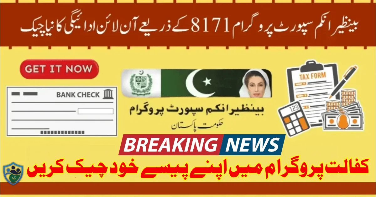 Benazir Income Support Programme New Payment Check Online Via 8171