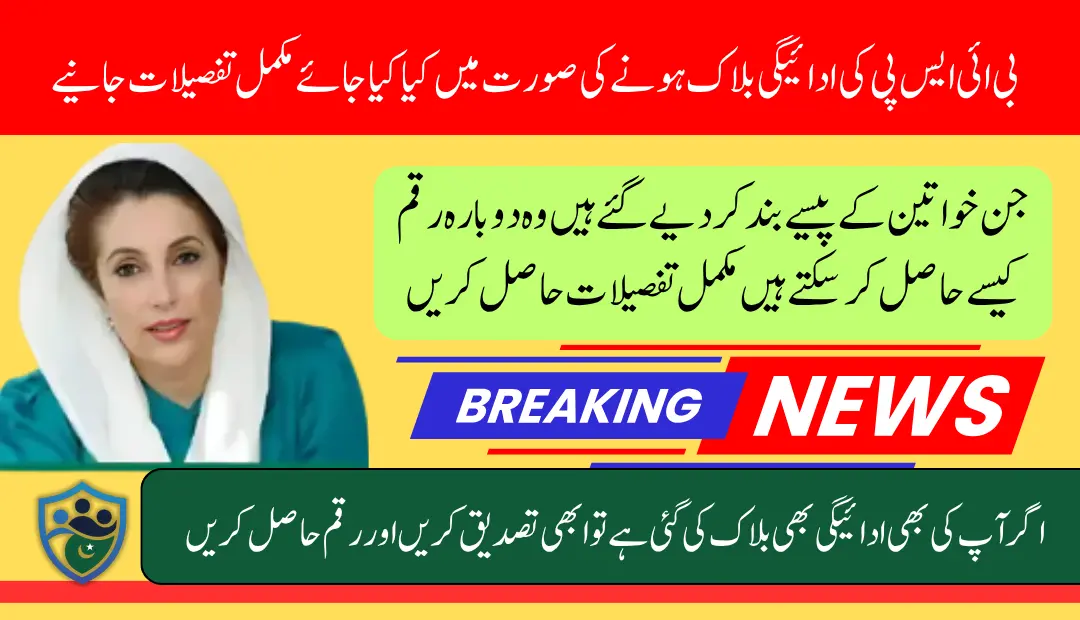BISP Blocked Accounts Payment Verification Start Know Details Step By Step