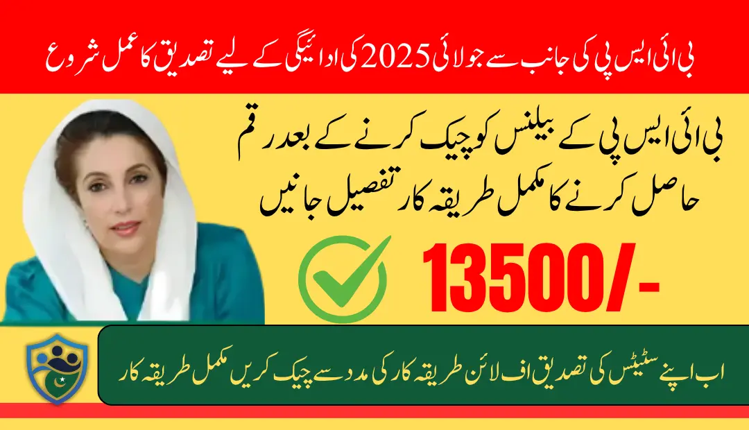 BISP 8171 July 2025 Payment Status Offline Tracking System Reopen For Unverified People