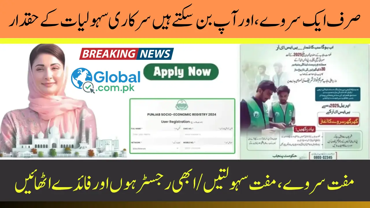 PSER Survey 2025 Punjab Apply Now for All Govt Punjab Schemes